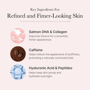 Masque de nuit enveloppant PDRN à la caféine rose, masque de nuit sans rinçage, masque facial apaisant et revitalisant à la niacinamide, booste l'éclat de la peau - Product Image 3