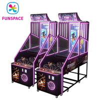 Machine de basket-ball d'arcade à monnayeur avec tableau de scores pour tir de ballons sportifs, équipement de parc d'attractions