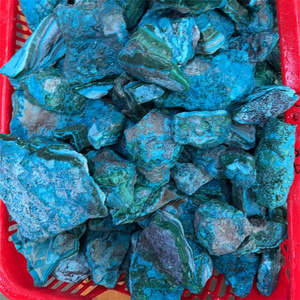 Cristales Crudos de Alta Calidad, Minerales, Piedra Curativa, <span class=keywords><strong>Crisocola</strong></span> Azul Verde Natural con Cristal de Malaquita, Piedras en Bruto para Decoración - Product Image 2