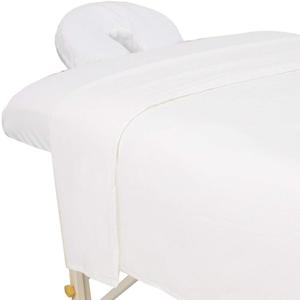 Ensemble de draps de table de massage en <span class=keywords><strong>flanelle</strong></span> 3 pièces - <span class=keywords><strong>Housse</strong></span> de lit en coton doux - Comprend des draps plats et ajustés - Product Image 1