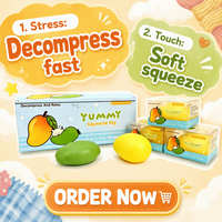 Niet-terugverende TPR Fruit Serie Squishy Fidget Toys Knisperende Sensorische Kalmerende Speelgoed voor ADHD Autisme Angstverlichting Rechtstreeks van de Fabriek