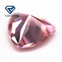 Wuzhou zircon 3x3mm-12x12mm, couleur rose, taillée à la machine, forme de trillion, zircone cubique, pierre synthétique en vrac, taille de trillion, pierre précieuse CZ