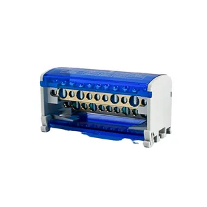 WDH211 Din Rail Terminal Block Distribution Block Box Modular Screw Connection Power Universal Electric Wire Junction Box