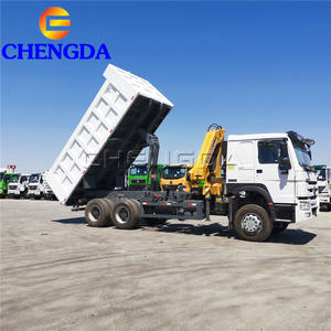 Sinotruck HOWO 10 Wheelers Dump Truk dengan <span class=keywords><strong>Crane</strong></span> - Product Image 3