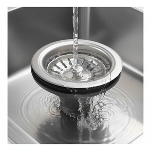 Kit de vidange et de blocage d'évier de <span class=keywords><strong>cuisine</strong></span> en acier inoxydable H SS304/201 avec <span class=keywords><strong>siphon</strong></span>, bouchon de tuyau et raccord, facile à <span class=keywords><strong>nettoyer</strong></span>, garantie 1 an - Product Image 3