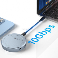 Mini Tragbare Duale Magnetische USB-Hubs für iPhone MacBook Erweiterter Dock mit NVME SSD-Steckplatz PD100W Ladefunktion USB 10Gbps Übertragung