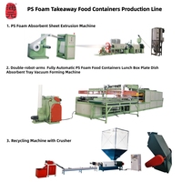 Machine de fabrication de barquettes alimentaires en mousse PS entièrement automatique, machine de thermoformage sous vide pour barquettes jetables, assiettes et plats en plastique