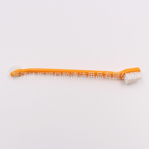 Brosse à dents pour animaux de compagnie avec têtes grandes et petites, manche long de 17,6 cm, outil de toilettage manuel en plastique pour usage général - Product Image 3