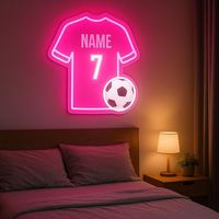 Lampu Neon LED Kustom Produsen, Dekorasi Dinding, Lampu Jersey Bola, Tanda Elektronik, Lampu Neon LED Kustom, Dropshipping