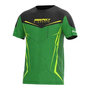 Venta al por mayor Oem E-Sport Game Competition Sublimación Camiseta Equipo Plus Size Activewear Camiseta E Sports Wear T-Shirt