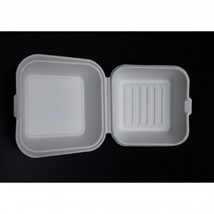 กล่องข้าวฝาพับทำจากชานอ้อยขนาด13X6กล่องบรรจุภัณฑ์แบบใช้แล้วทิ้งย่อยสลายได้ทางชีวภาพ - Product Image 1