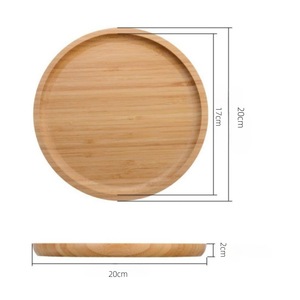 Plateau de service Echo Bamboo 20cm couleur bois naturel pour thé, collations, fruits, petit-déjeuner - Product Image 2