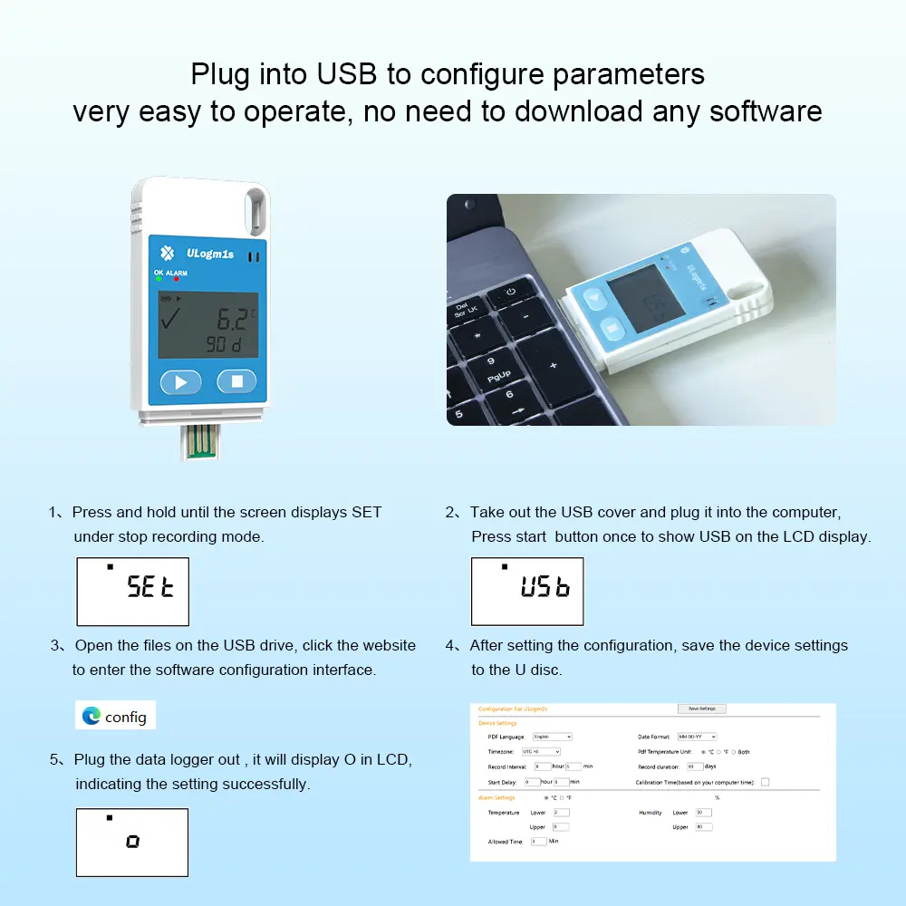 Tốt nhất người bán USB đa sử dụng nhiệt độ độ ẩm datalogger lạnh chuỗi Tracker dữ liệu logger