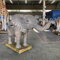 Éléphant animatronique grandeur nature imperméable pour activités de parc à sculptures animales, à vendre