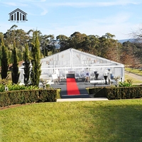 Tentes de réception de luxe en aluminium 20x20, 10x20, 30x40, pour 150, 300, 1000 personnes, cadre noir, double imperméabilité, pour mariage et événements en extérieur