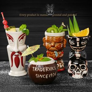 Creativo Hawaii Bar Dios estatua cóctel TIKI taza Bebidas frías mezcla divertida copa de vino DIY batido taza contenedor de cerámica - Product Image 3