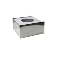Nouvelle boîte à fleurs rectangulaire en carton ondulé, couleur unie argent brillant, avec plateau de base à rebord plat pour bouquets de fleurs fraîches