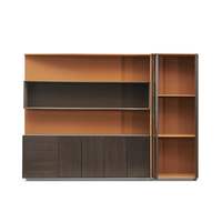 Moderni mobili da ufficio di lusso in pelle impiallacciatura MDF a forma di L Desk Manager CEO capo tavolo Executive scrivania da ufficio