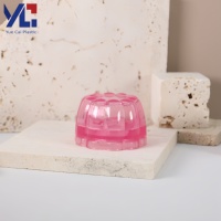 Pot vide en plastique Yuecai pour masque ou baume à lèvres, forme gâteau mignon, rose translucide, pour gommage des lèvres – Vente en gros