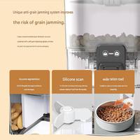 Distributeur de nourriture intelligent personnalisable pour animaux de compagnie, machine d'alimentation programmée avec sac déshydratant pour garder les aliments au sec pour petits animaux