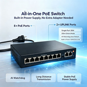 100Mbps AI Watchdog 120W 8+2 Port Ethernet-Netzwerk-<span class=keywords><strong>Switch</strong></span> 250m Reichweite Netzwerk-<span class=keywords><strong>Switch</strong></span> für CCTV-Kamera 1028MN (All-in-One) - Product Image 4