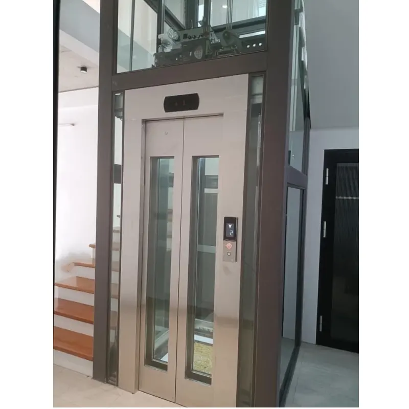 CE belgesi 9m üç katlı hidrolik engelli asansör konut ev elektrik küçük ev asansörü