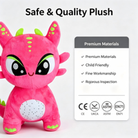 Peluche Dragon Personnalisée OEM, Figurine en Peluche Thème Pitaya, Mascotte Douce Personnalisable avec Logo pour Promotion et Collection