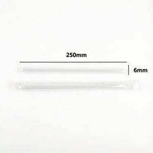Pajitas Inclinadas de Plástico Transparente de 9.84 Pulgadas, Pajitas Desechables para Cócteles, Bebidas y Fiestas - Product Image 2