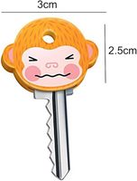 Housses de clés en silicone mignonnes en forme de singe, compatibles avec la plupart des clés standard, conçues pour une identification facile des clés de porte, capuchons de protection pour clés