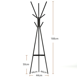 Entryway Furniture Industrial Wooden Metal Hall Tree New Design Floor Metal <strong>Corner</strong> <strong>Coat</strong> Rack Hanger <strong>Stand</strong> With Storage Shelves - Product Image 6