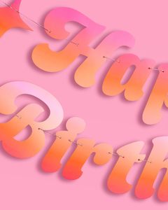 Feliz Cumpleaños Pancarta Rosa Naranja |   Decoraciones para Fiestas de Cumpleaños, Fiesta Infantil, Fondo, Letrero, Guirnalda, Verano, <span class=keywords><strong>Piscina</strong></span>, Ambiente Tropical - Product Image 4