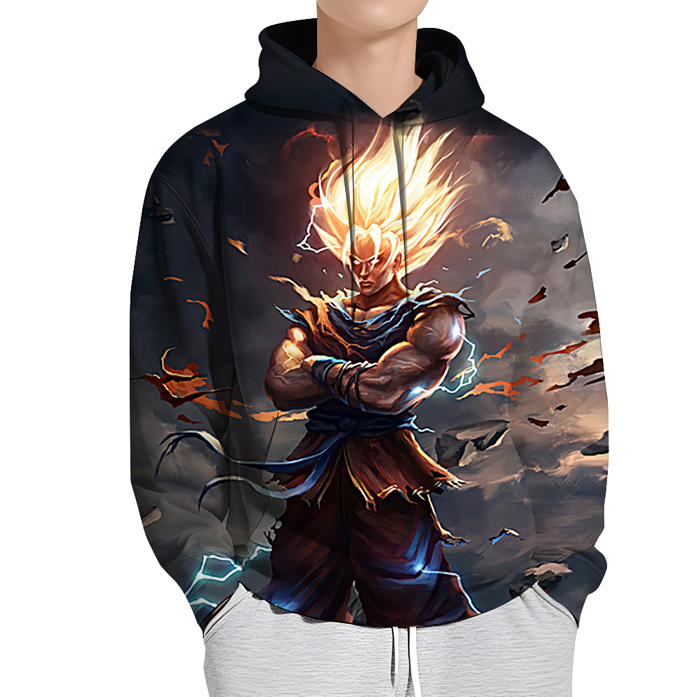 Super Saiyan Goku Jacket Dragon Ball Z Hoodies 3D Print Anime Pullover