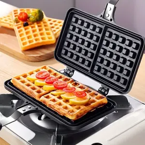 Waffle Pancake Baking Tray Non Stick Double Sided Baking Pan Cake Lattice Biscuit Maker Cookware Kitchenware Kitchen Accessories