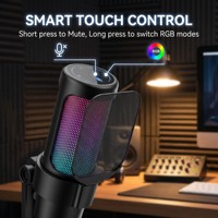 Microphone à condensateur USB professionnel M8 pour le jeu, le streaming, l'enregistrement de podcasts, microphone de studio haute fidélité pour PC