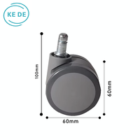 Prix d'usine Roulettes pivotantes en PU de 60 mm pour chaise de bureau, silencieuses, pièces de chaise de bureau, vente en gros, OEM, approvisionnement en vrac