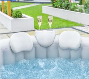 Le plus récent oreiller de bain de <span class=keywords><strong>spa</strong></span> moderne d'appui-tête de bain <span class=keywords><strong>gonflable</strong></span> durable avec plateau étanche pour bains à remous et spas - Product Image 1