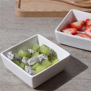 Bol <span class=keywords><strong>à</strong></span> tremper carré en porcelaine, adapté au four <span class=keywords><strong>à</strong></span> micro-ondes, ensemble de 4 ramequins en céramique, ramequins <span class=keywords><strong>à</strong></span> <span class=keywords><strong>soufflé</strong></span> - Product Image 5