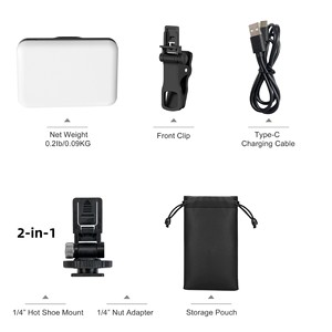 Mini appareil photo reflex portable avec lumière de remplissage Selfie téléphone portable Photo vidéo beauté LED poche à rabat pantalon éclairage photographique - Product Image 6