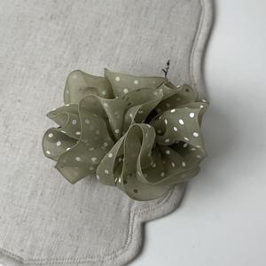 Pince à cheveux élégante à pois en maille, couleur unie, pince banane pour femme - Product Image 6