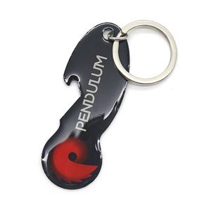 Porte-clés en métal personnalisé pour jeton de chariot de courses, impression couleur intégrale - Product Image 5