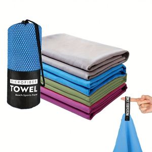 Quick-Dry Polyester Set Customized Logo Portable Lightweight Sweat-Absorbent <b>Towel</b> for Beach Swimming & Outdoor Workout - Product Image 1