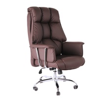 Chaise de bureau pivotante ergonomique contemporaine Chesterfield en cuir PU à dossier haut et robuste pour le bureau à domicile