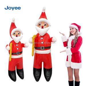 Joyee Giant Wave 3D PVC Père Noël gonflable avec poteau de guidage pour décorations de Noël en extérieur - Product Image 1