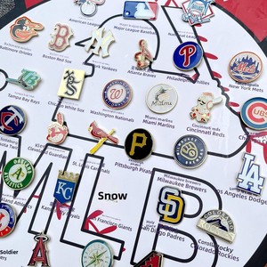 Insignia <span class=keywords><strong>de</strong></span> Béisbol <span class=keywords><strong>de</strong></span> <span class=keywords><strong>los</strong></span> <span class=keywords><strong>Yankees</strong></span> <span class=keywords><strong>de</strong></span> Nueva <span class=keywords><strong>York</strong></span> y Dodgers, Broche Redondo <span class=keywords><strong>de</strong></span> Hierro, Accesorio Decorativo para Bolsos y Gorras <span class=keywords><strong>de</strong></span> Béisbol - Product Image 2