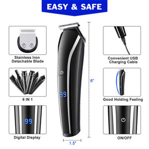 FK-8588T 6 in 1 กรรไกร<span class=keywords><strong>ต</strong></span>ัด<span class=keywords><strong>ผม</strong></span>ไฟฟ้ามั<span class=keywords><strong>ล</strong></span><span class=keywords><strong>ต</strong></span>ิฟังก์ชั่นที่กําหนดเองขายส่งชุดกรรไกรตัด<span class=keywords><strong>ผม</strong></span>ไร้สายแบบชาร์จไฟได้ - Product Image 4