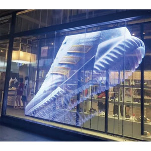 Linh hoạt trong suốt trong nhà Màn hình LED cho cửa hàng bán lẻ quảng cáo bức tường video với hình ảnh động SDK cho máy tính bảng sử dụng kỹ thuật số - Product Image 3