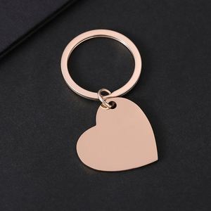 <b>Custom</b> Engravable Stainless Steel Slanted Heart <b>Keychain</b> Blank UV Laser Color Printed Fashion Holiday Gifts - Product Image 4