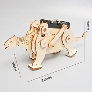 Jouets pour enfants Kits d'assemblage de jeux en bois <span class=keywords><strong>Dinosaures</strong></span> 3D Puzzle Set Jouets éducatifs - Product Image 3