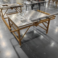 Table de travail pliante multifonctionnelle 100*120cm pour menuiserie, mini-scie de table DIY, établi portable pour le travail du bois