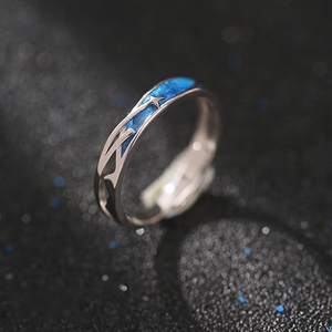 LONGJIE Bague en argent 925 Bijoux Bague de couple Bague de niche éternelle Cadeau gratuit Taille ajustable - Product Image 5